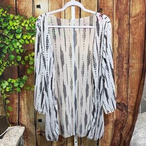 Mesh Cardigan Style Swim Cover Up Size 2XL